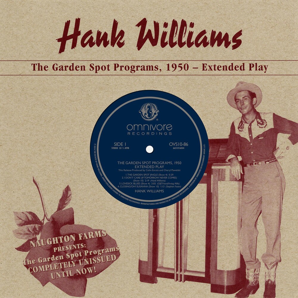 the album cover for Hank Williams - Garden Spot Programs 1950