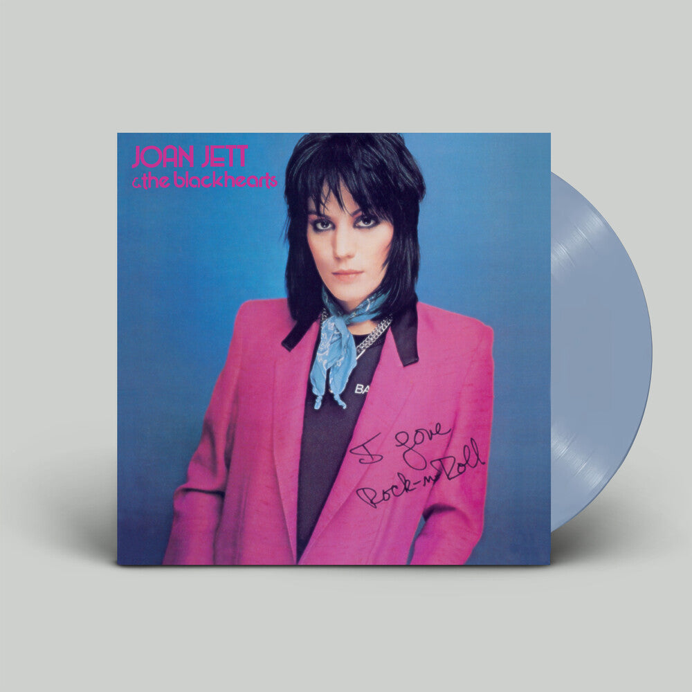 the album cover for Joan Jett & The Blackhearts - I Love Rock 'n Roll (45th Anniversary) (Blue)