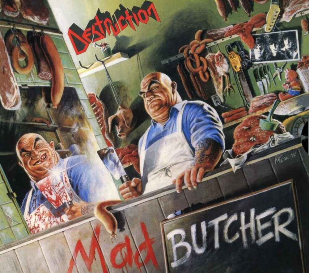 the album cover for Destruction - Mad Butcher
