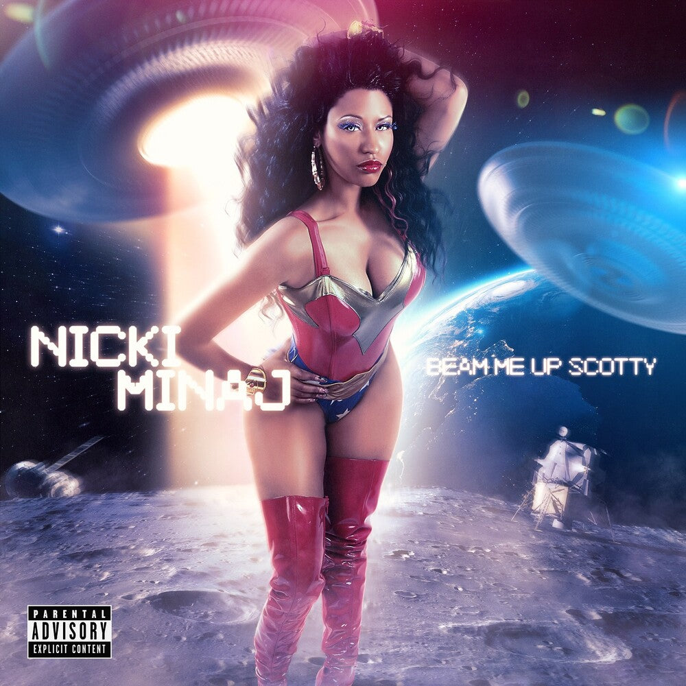 the album cover for Nicki Minaj - Beam Me Up Scotty