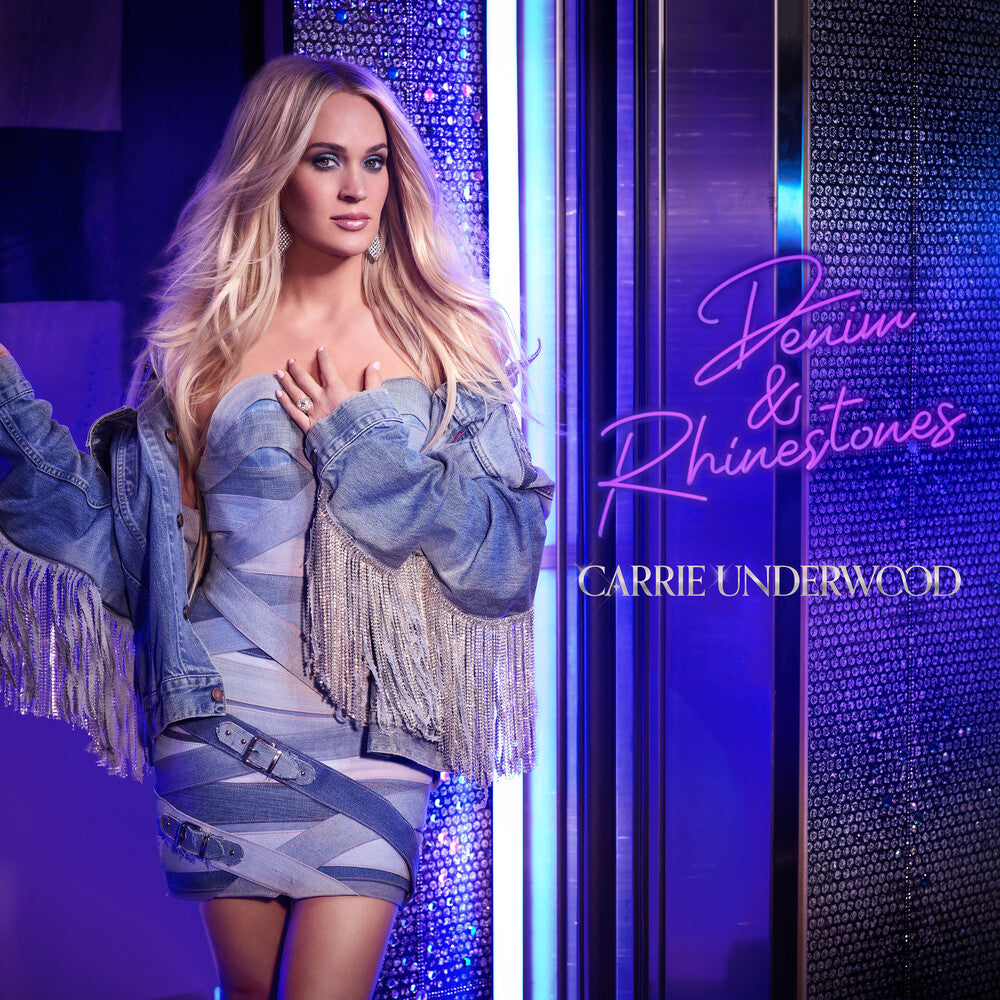 the album cover for Carrie Underwood - Denim & Rhinestones