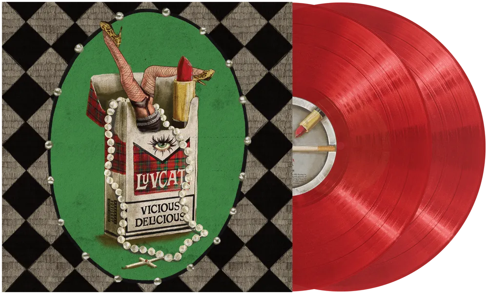 the album cover for Luvcat - Vicious Delicious [Indie Exclusive transparent red 2LP]