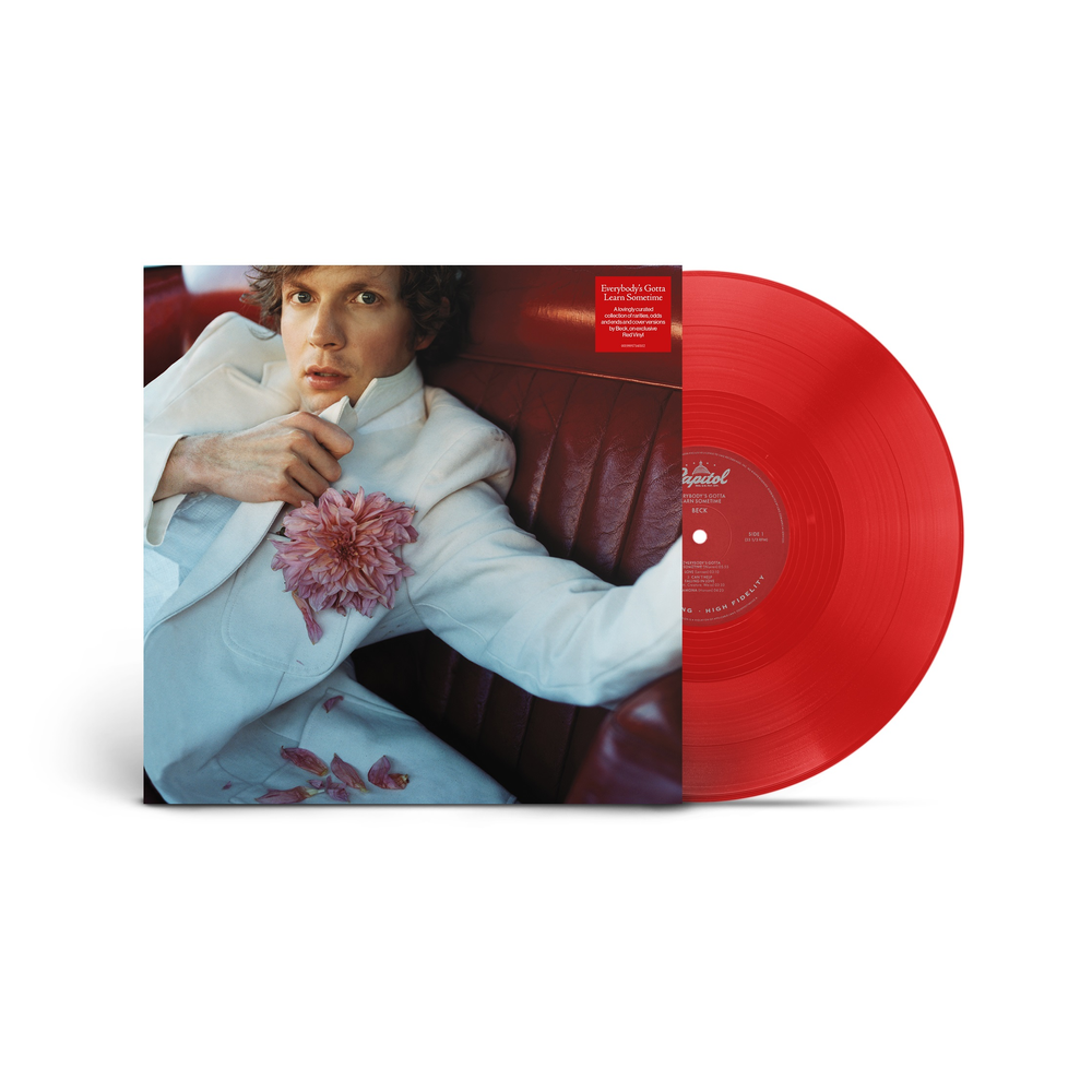 the album cover for Beck - Everybody's Gotta Learn Sometime [Red]