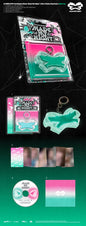 the album cover for LE SSERAFIM - 2nd Single Album 'Made My Night' [Mint Glow Clicker Keychain ver.]