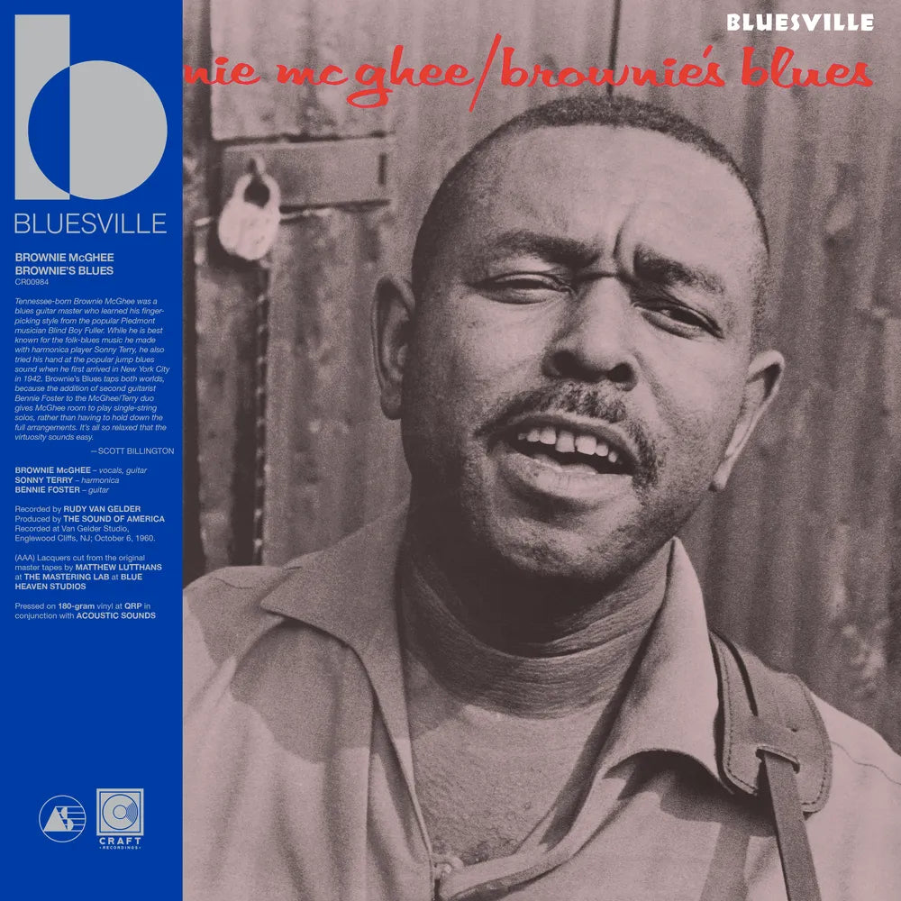 the album cover for Brownie Mcghee - Brownie's Blues - Bluesville Acoustic Sounds Series [180g Black with tip-on jacket]