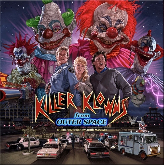 the album cover for John Massari  (Colv) (Gate) - Killer Klowns From Outer Space - O.S.T. [Colored Vinyl]