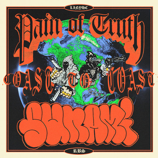 Pain Of Truth/Sunami - Coast To Coast Split [Half Blue / Half Doublemint Green w/ Silk Screened B Side]