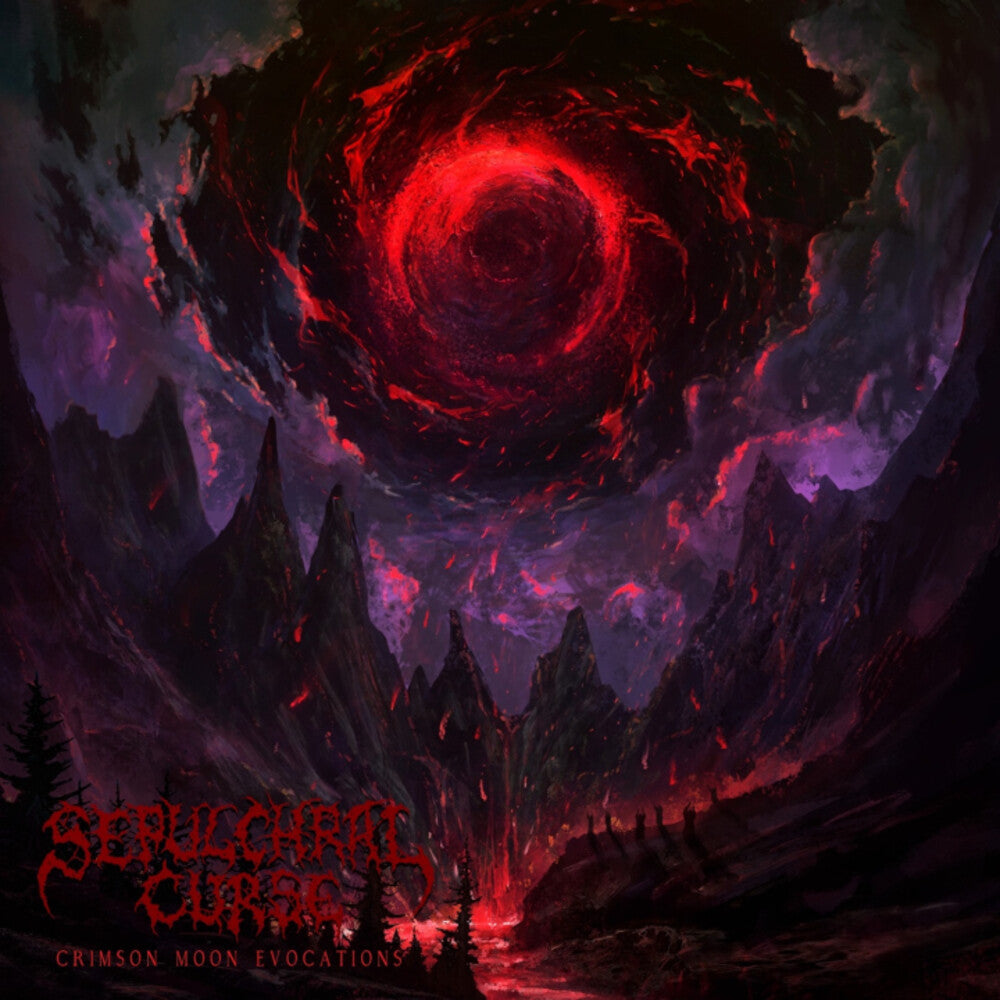 the album cover for Sepulchral Curse - Crimson Moon Evocations
