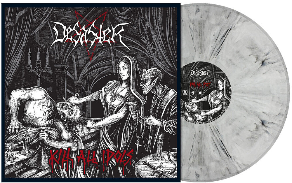 Desaster - Kill All Idols [White with Black Smoke Colored Vinyl]