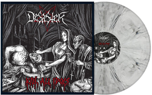 Desaster - Kill All Idols [White with Black Smoke Colored Vinyl]