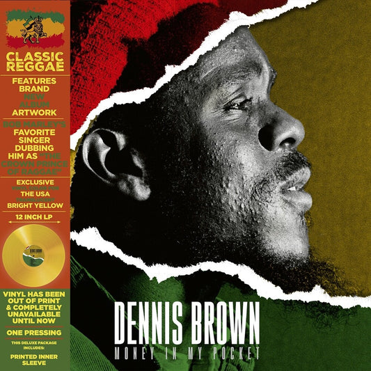 the album cover for Dennis Brown - Money In My Pocket [Colored Vinyl] [Deluxe] [Limited Edition] (Ylw) [Remastered]