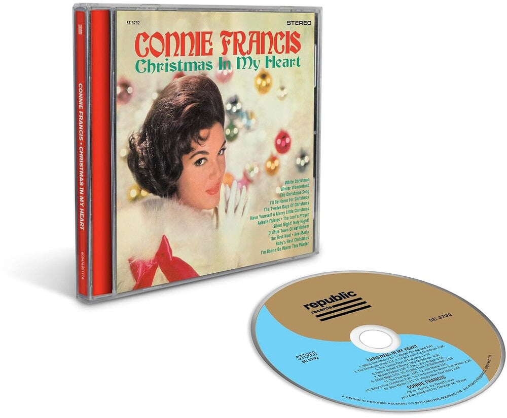 the album cover for Connie Francis - Christmas In My Heart