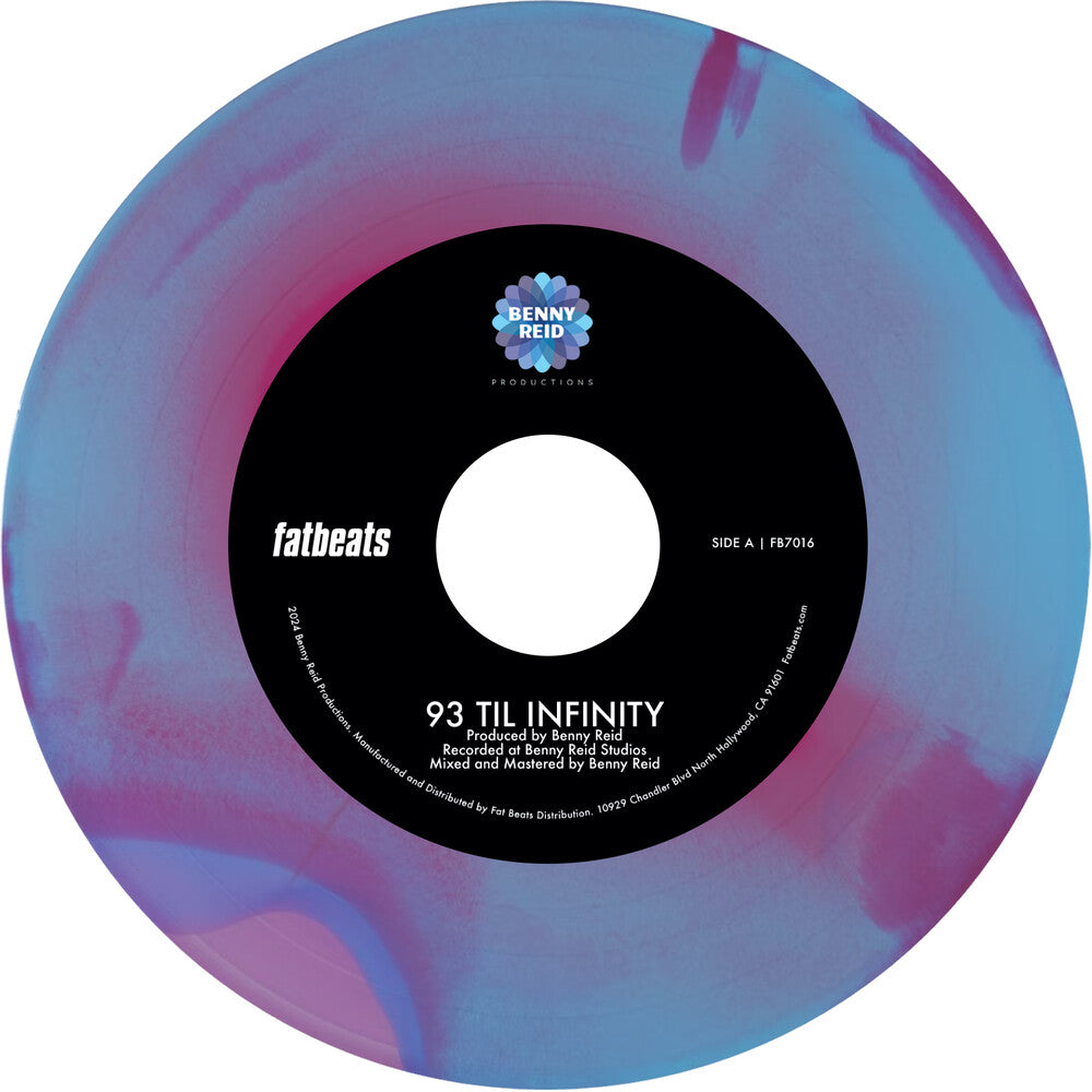 Benny Reid - 93 'Til Infinity b/w Day One -  [hot pink, baby blue, and violet tri-color swirl vinyl]
