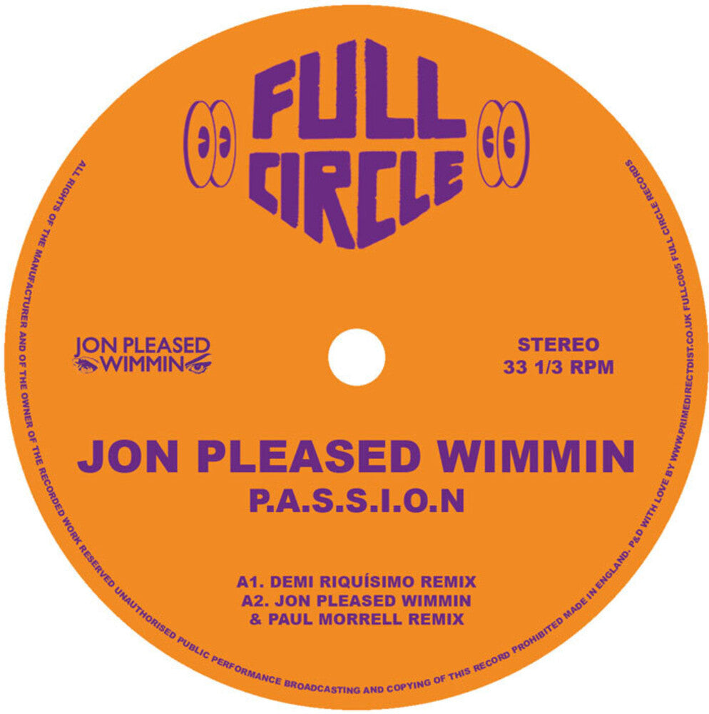 Pre-Order: Jon Wimmin  Pleased - P.A.S.S.I.O.N. (2025 Remixes) [LP]