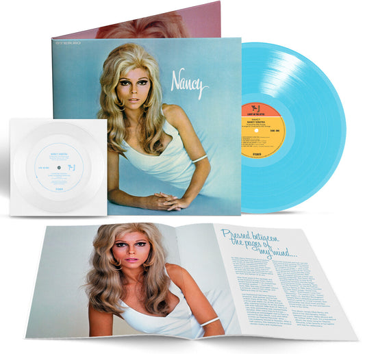 the album cover for Nancy Sinatra - Nancy (Blue) (Bonv) [Colored Vinyl] (Gate) [With Booklet] [Remastered]