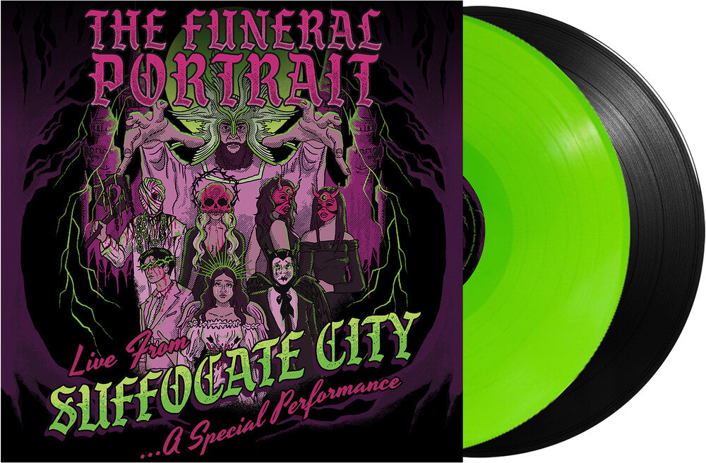 the album cover for Funeral Portrait - Live From Suffocate City - Lime/Black (Blk) [Colored Vinyl]