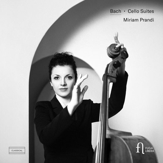 the album cover for Miriam Prandi - J. S. Bach: Cello Suites