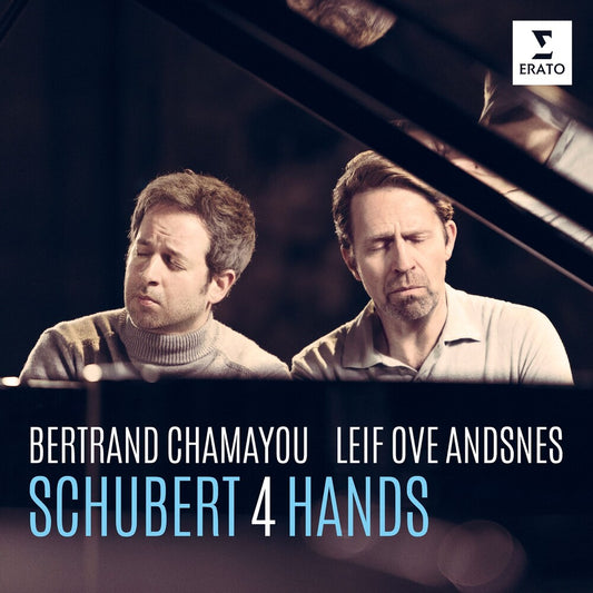 the album cover for Bertrand Chamayou - Schubert: Four Hands