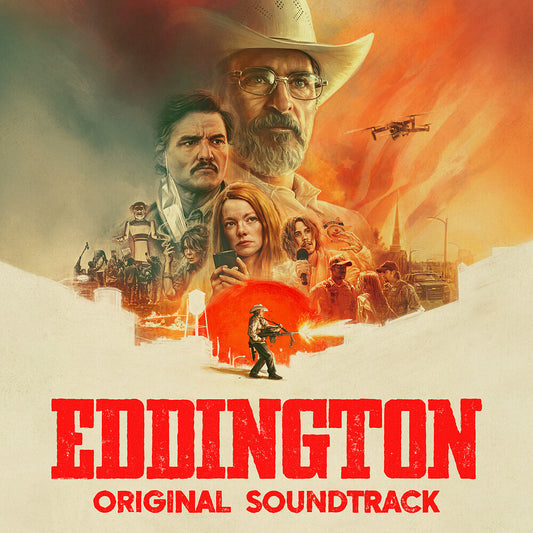 the album cover for Daniel Pemberton  / Krlic,Bobby (Blue) (Colv) (Red) - Eddington - O.S.T. (Blue) [Colored Vinyl] (Red)