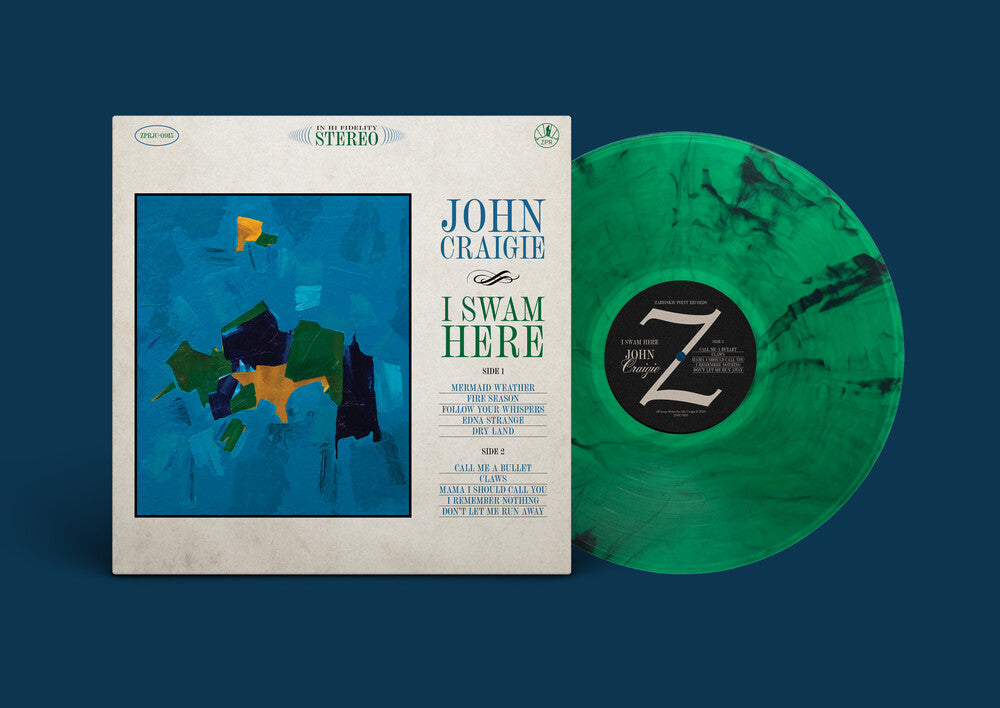 the album cover for John Craigie - I Swam Here [Indie Exclusive Green Colored Vinyl]