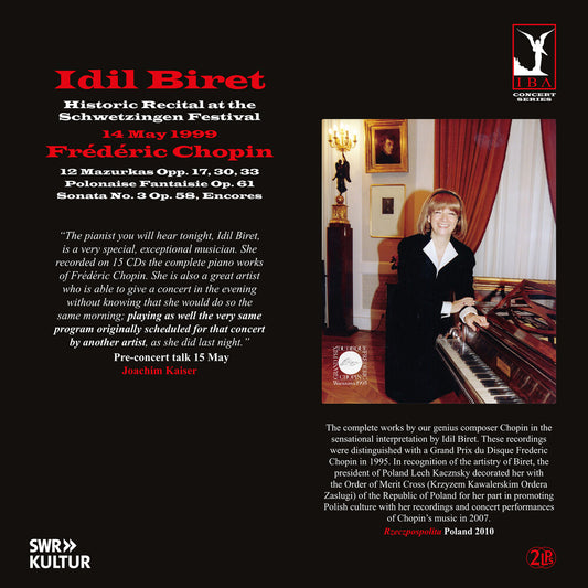 the album cover for Idil Biret - Idil Biret At Schwetzingen Festival 14 May 1999