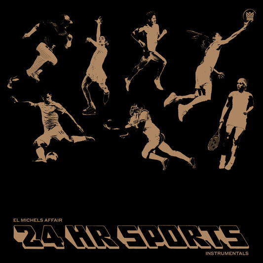 the album cover for El Michels Affair - 24 Hr Sports (Instrumental) - Green [Colored Vinyl] (Grn)