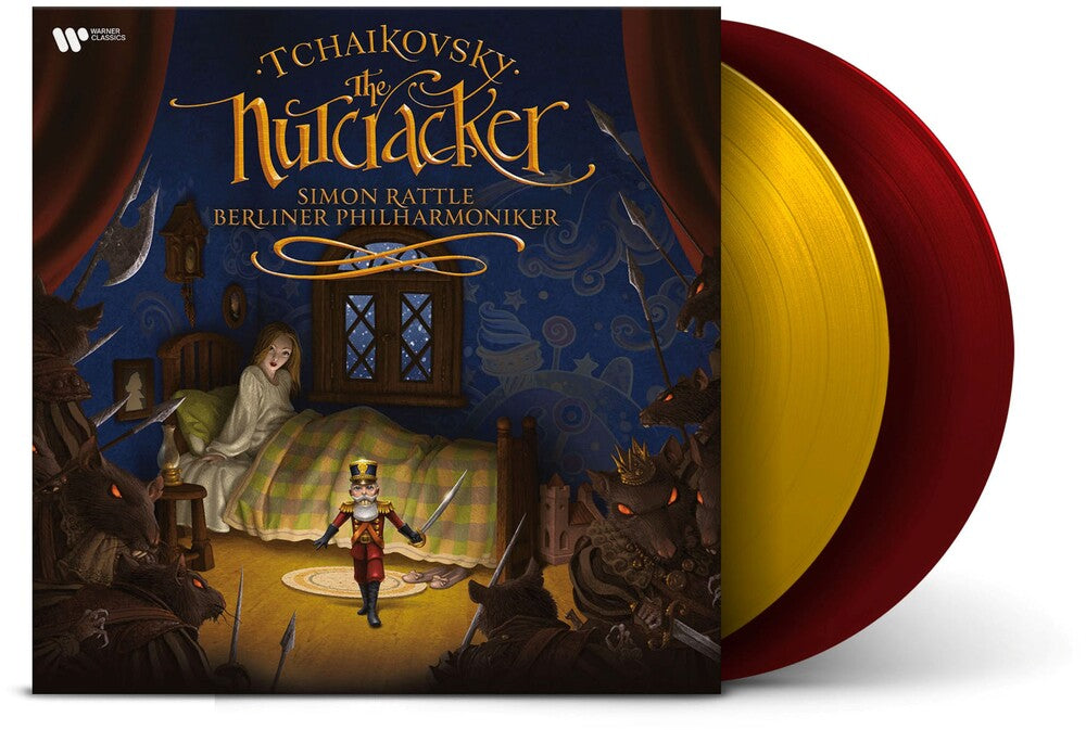 the album cover for Simon Rattle - Tchaikovsky: The Nutcracker - Red & Gold