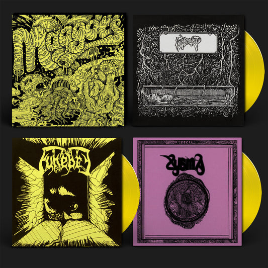the album cover for Xysma - Maggots: Original Artyfacts From the First Finnish Death Metal Era Part Ii (3-7inch/blue 7inch)